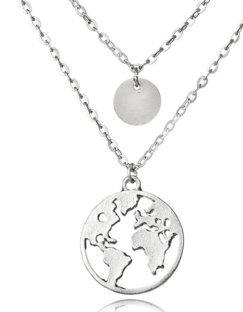 Load image into Gallery viewer, World Map Necklace
