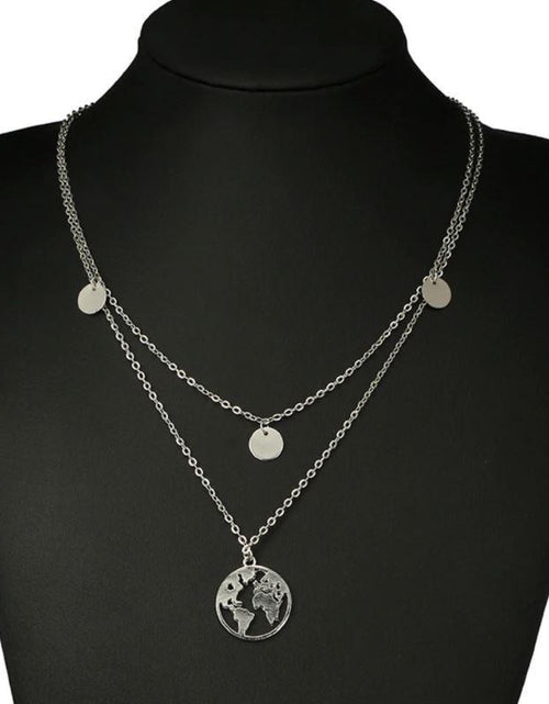 Load image into Gallery viewer, World Map Necklace
